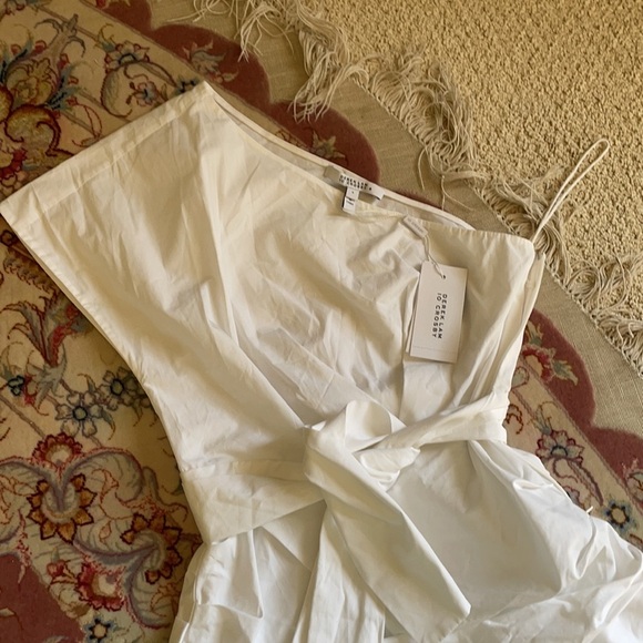 DEREK LAM 10 CROSBY Tie Front Poplin dress - Picture 3 of 6